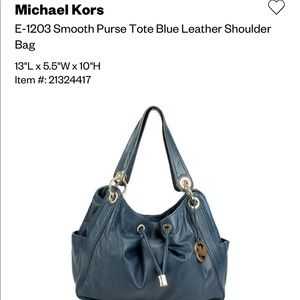 Michael Kors Blue Bag New, with tag inside serial number tag lowered from $350